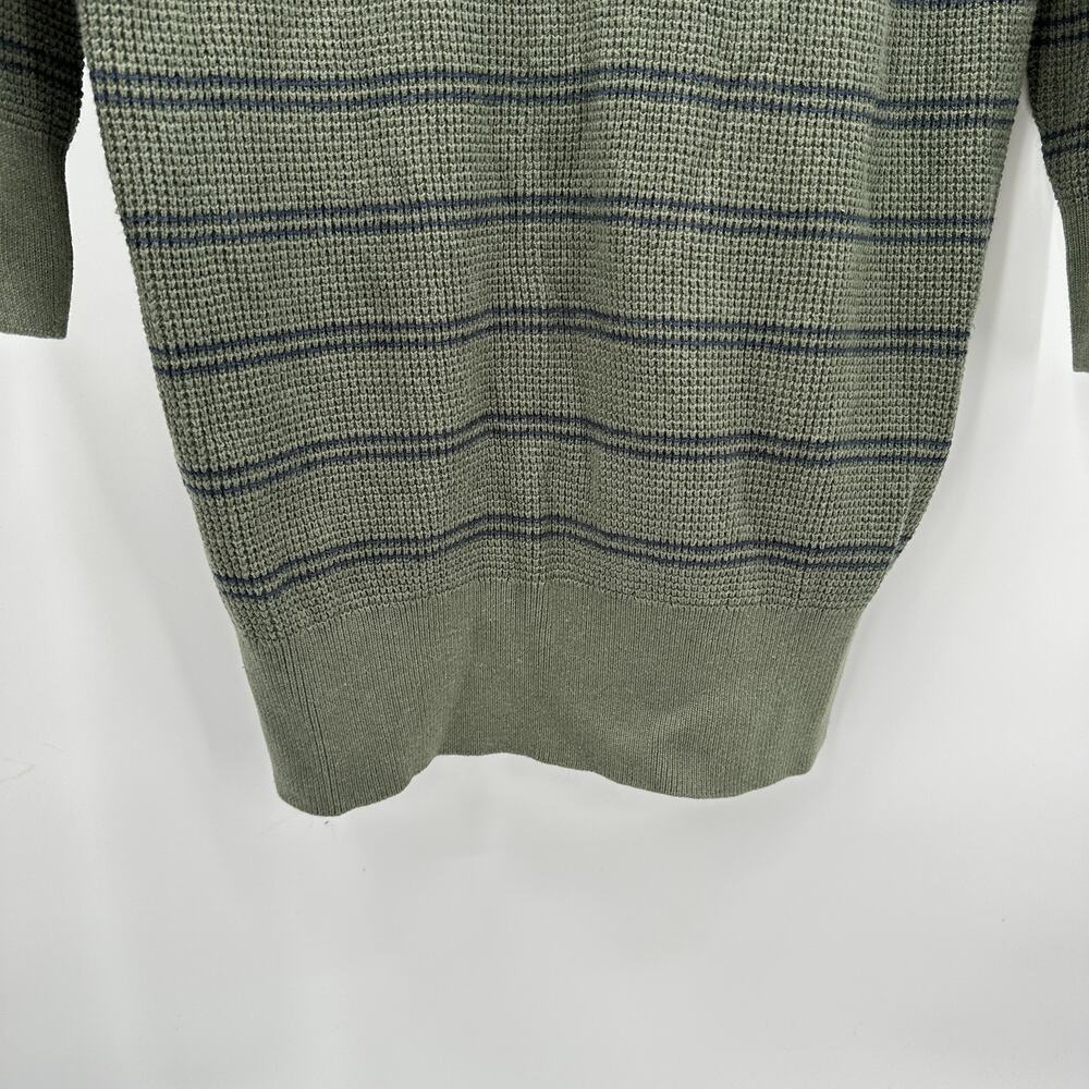 PRANA NWT Milani Henley Long Sleeve Sweater Dress in Kale Green Stripe // M - Picture 8 of 11